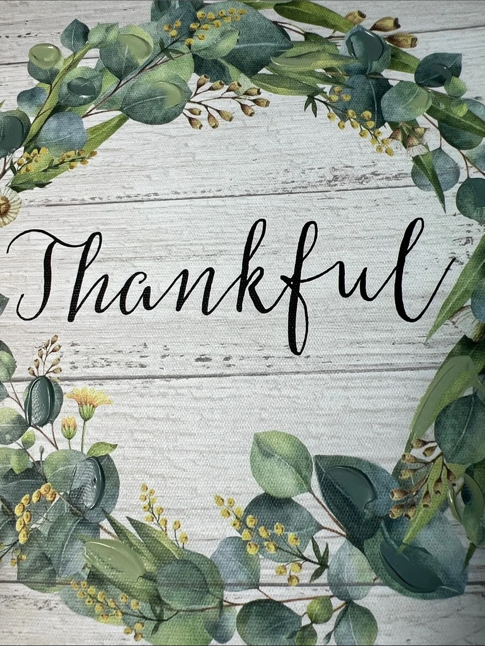 🌻Thankful & Blessed Green Wreath Wall Art - Home Holiday Décor